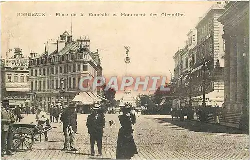 Cartes postales Bordeaux Place de la Comedie et Monument des Girondins