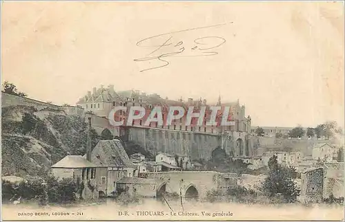 Cartes postales Thouars Le Chateau Vue generale