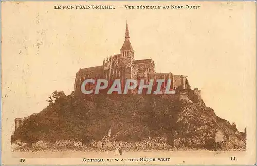 Cartes postales Le Mont Saint Michel Vue Generale au Nord Ouest