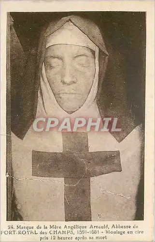 Cartes postales Masque de la Mere Angelique Arnauld Abbesse de Port Royal des Champs
