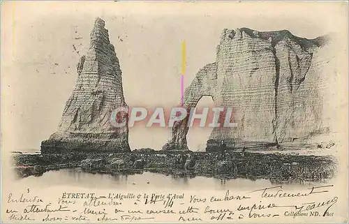 Cartes postales Etretat L'Aiguille la Porte d'Aval