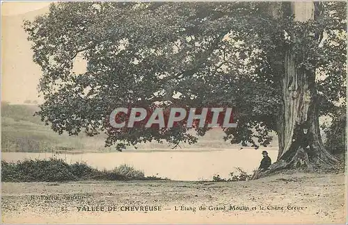 Cartes postales Vallee de Chevreuse L'Etang du Grand Moulin et le Chene Creux