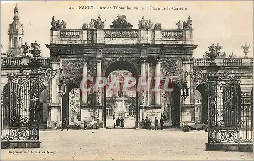 Cartes postales Nancy Arc de Triomphe vu de la Place de la Cariere