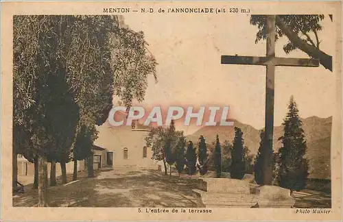 Ansichtskarte AK Menton ND de l'Annonciade L'entree de la terrasse