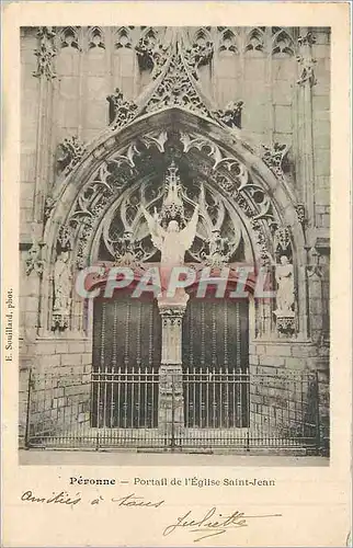 Ansichtskarte AK Peronne Portail de l'Eglise Saint Jean
