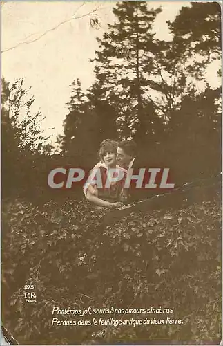 Cartes postales Printemps joli souris a nous amours sinceres