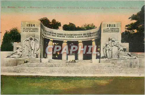 Cartes postales Reims Marne Monument les Enfants de Reims