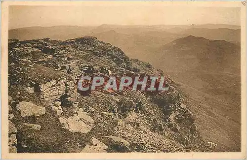 Cartes postales La Cote Basque Ascension de la Rhune Vue sur les Pyrenees Espagnoles