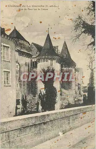 Cartes postales Chateau de la Guerche Vue du Pont sur la Creuse