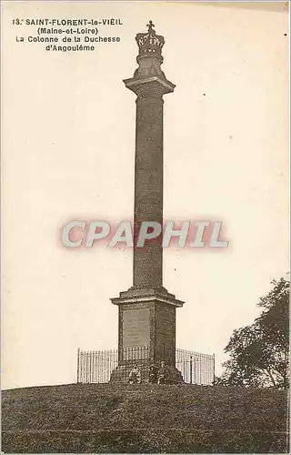 Cartes postales Saint Florent le Vieil Maine et Loire La Colonne de la Duchesse d'Angouleme