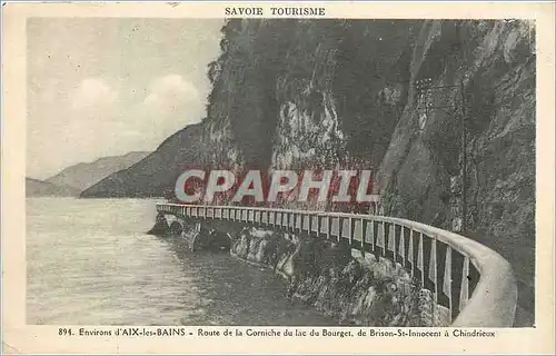 Cartes postales Environs d'Aix les Bains Route de la Corniche du lac du Bourget