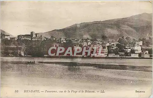 Cartes postales Hendaye Panorama vue de la Plage et la Bidassoa
