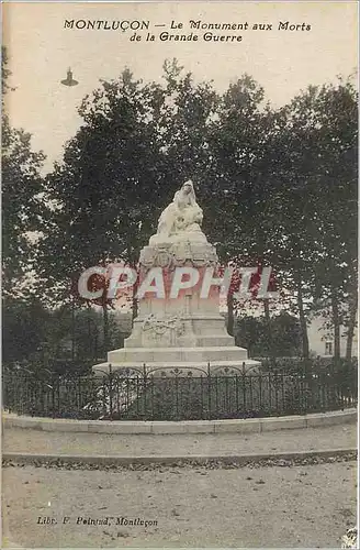Cartes postales Montlucon Le Monument aux Monts de la Grande Guerre
