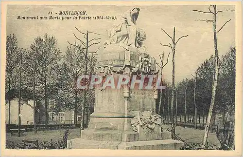 Ansichtskarte AK Montlucon Monument aux Morts pour la Patrie