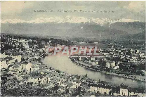 Ansichtskarte AK Grenoble La Tronche l'Ile Verte et la Chaine des Alpes