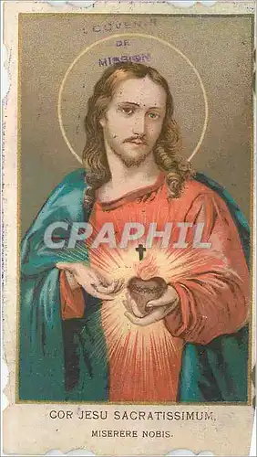 Image pieuse Cor Jesu Sacratissimum Miserere Nobis