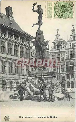 Cartes postales Anvers Fontaine de Brabo
