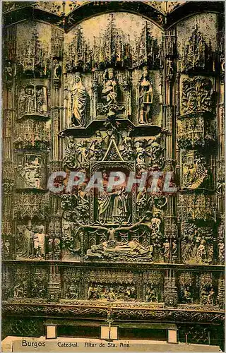 Cartes postales Burgos Catedral Altar de Sta Ana