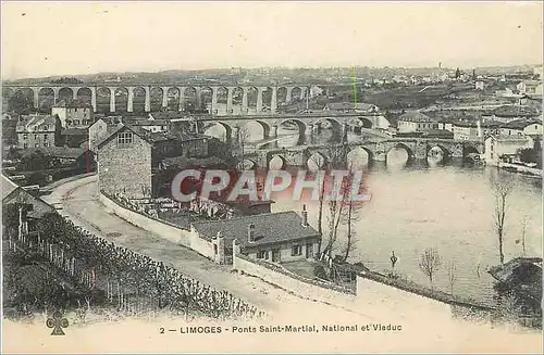 Ansichtskarte AK Limoges Ponts Saint Martial National et Viaduc