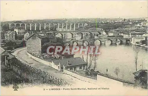 Cartes postales Limoges Ponts Saint Martial National et Viaduc