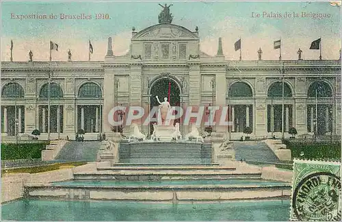 Cartes postales Exposition de Bruxelles 1910 Le Palais de la Beigique