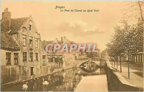 Ansichtskarte AK Bruges Le Pont du Cheval au Quai Vert