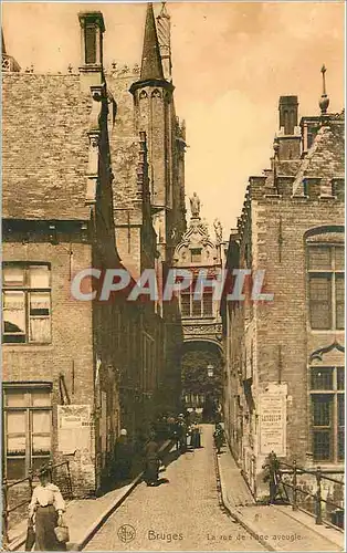 Cartes postales Bruges La rue de plage aveugle