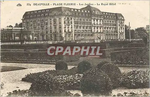 Cartes postales Deauville Plage Fleurie Les Jardins Le Royal Hotel