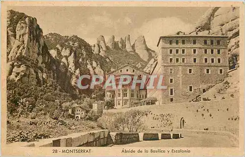 Ansichtskarte AK Montserrat Abside de la Basilica y Escolania