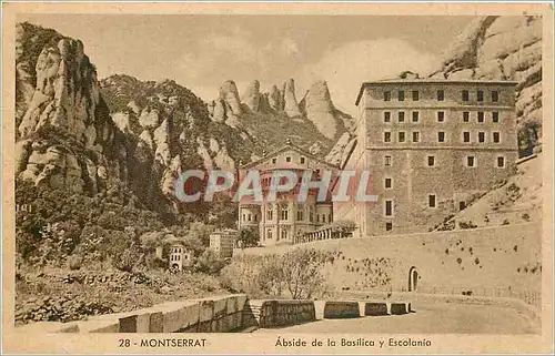 Cartes postales Montserrat Abside de la Basilica y Escolania