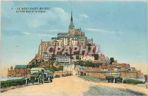 Cartes postales Le Mont Saint Michel Le Cote Sud et la Digue