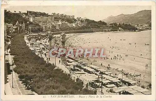 Ansichtskarte AK San Sebastian Paseo y Playa de la Concha