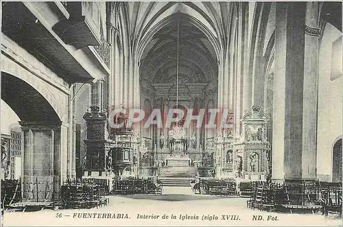 Cartes postales Fuenterrabia Interior de la Iglesia