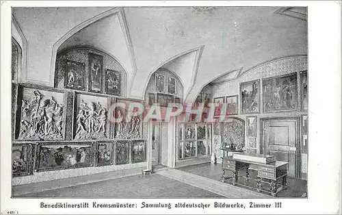 Cartes postales Benediktinerstift Kremsmunster Sammlung altdeutscher Bildwerke Zimmer III