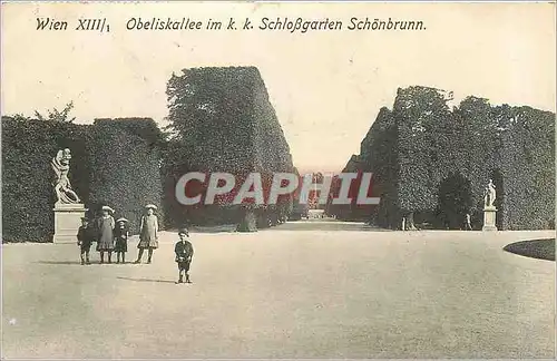 Ansichtskarte AK Wien XIII Obeliskallee im kk Schlossgarten Schonbrunn