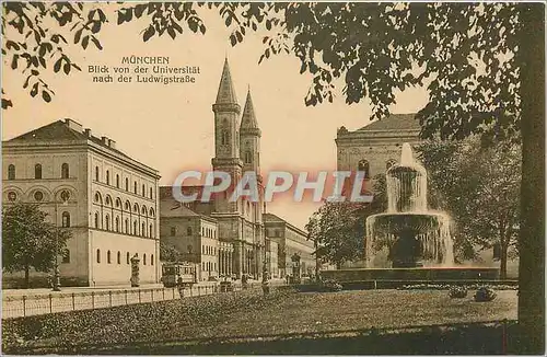 Ansichtskarte AK Munchen Blick von der Universitat nach der Ludwigstrasse