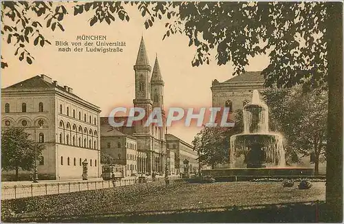 Cartes postales Munchen Blick von der Universitat nach der Ludwigstrasse