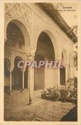 Cartes postales Granada Galeria del Generalife