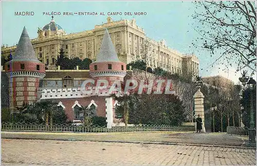 Cartes postales Madrid Palacio Real Entrada Al Campo del Moro