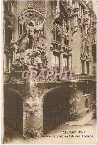 Ansichtskarte AK Barcelona Palacio de la Musica Catalana Fachada