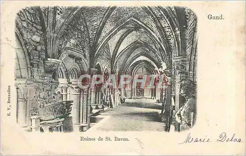 Cartes postales Gand Ruines de St Bavon