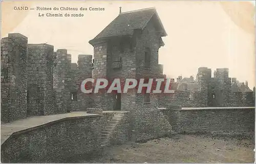 Ansichtskarte AK Gand Ruines du Chateau des Comtes Le Chemin de ronde