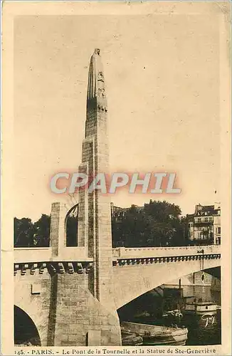 Ansichtskarte AK Paris  Le Pont de la Tournelle et la Statue de Ste -Genevi�ve