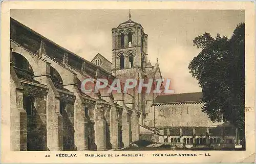 Cartes postales Vezelay - Basilique de la Madeleine  Tour Saint-Antoine