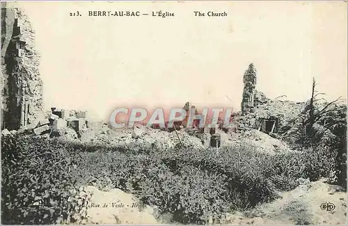 Cartes postales Berry-au-Bac - L'Eglise Militaria