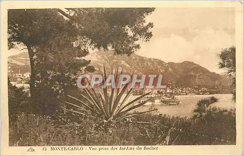 Cartes postales Monte-Carlo - vue prise des Jardins du Rocher