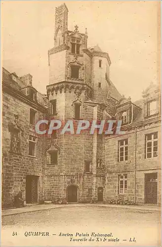 Ansichtskarte AK Quimper - Ancien Palais Episcopal. Tourelle du XVIe si�cle