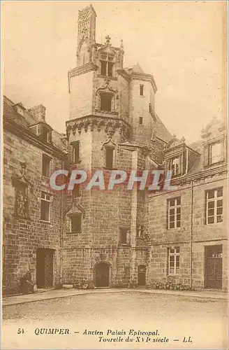 Cartes postales Quimper - Ancien Palais Episcopal. Tourelle du XVIe si�cle