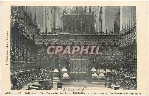 Cartes postales Auch - Cathedrale -Vue d'ensemble du Ch�ur  113 Stalles de la Renaissance  chef d'�uvre de sculp