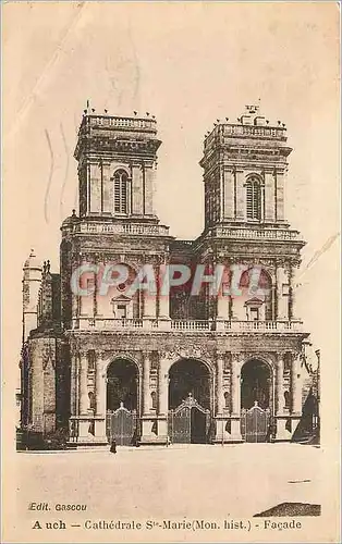 Cartes postales Auch - Cathedrale Ste-Marie Facade